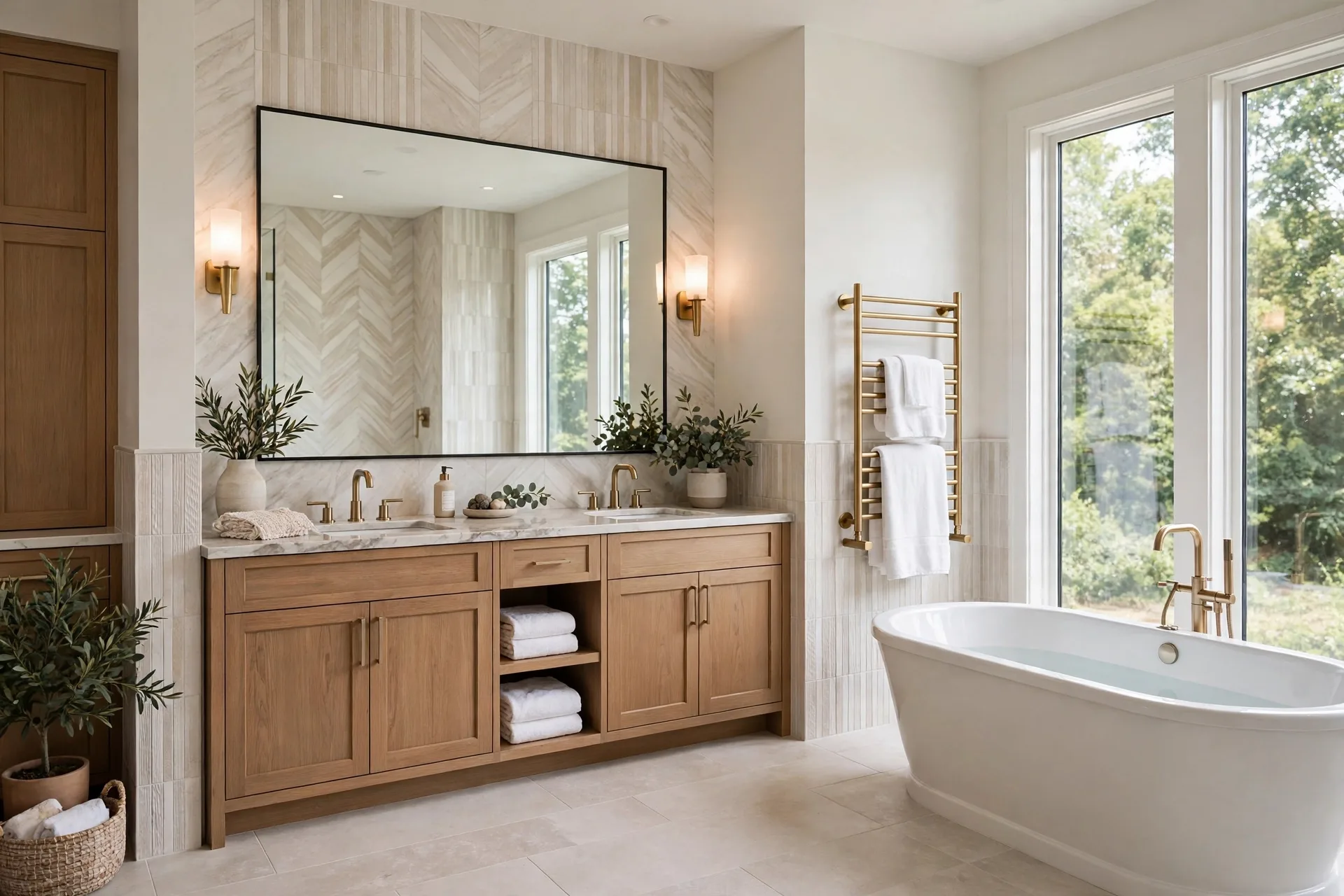 After photo,  Master Bath Renovation in Woodmore, by Bowie Bathroom Remodeling Company