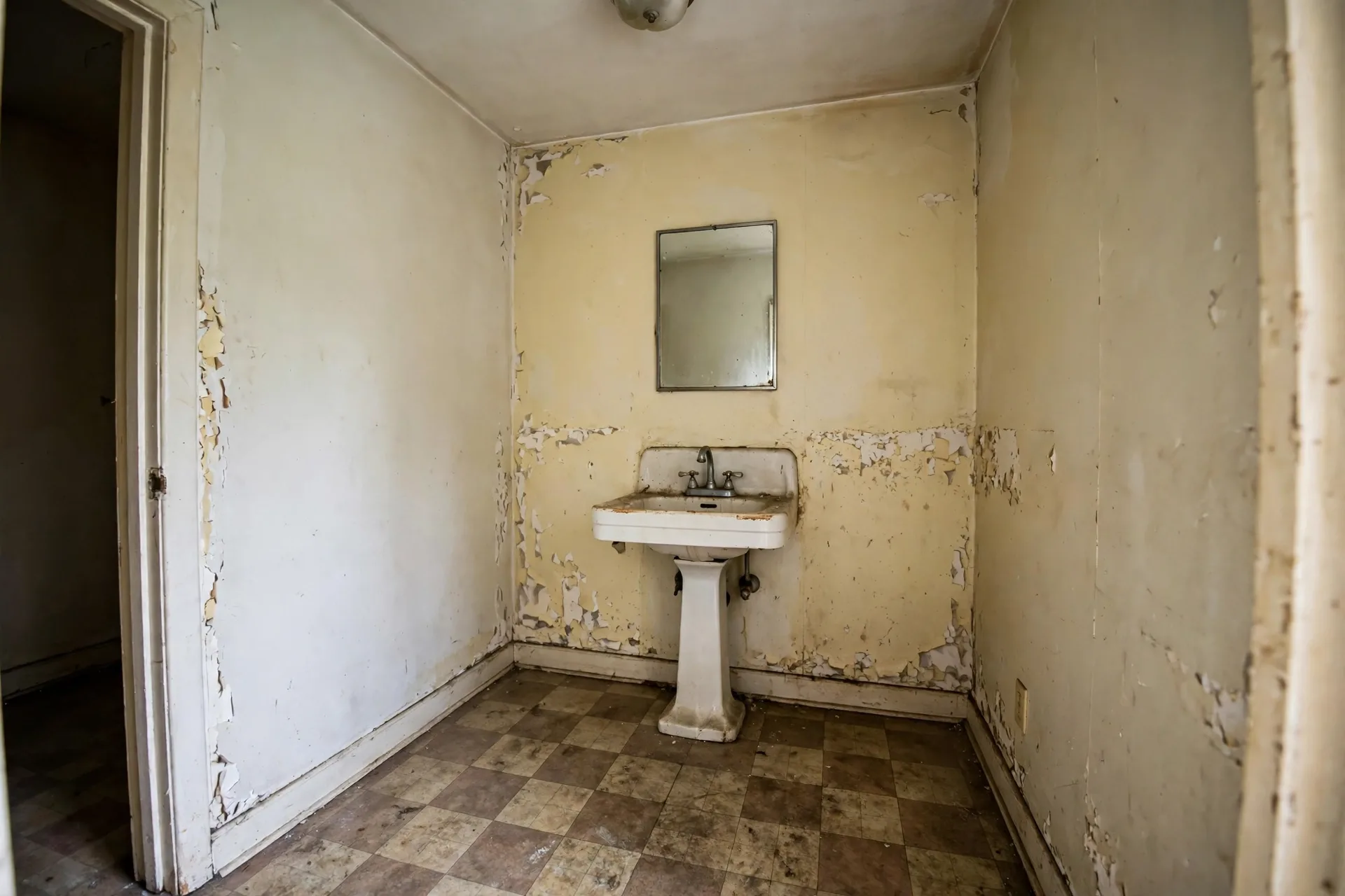 Before photo,  Powder Room Remodel in Tulip Grove, by Bowie Bathroom Remodeling Company